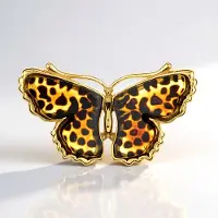 Cavill - Zilveren Hanger 925 Sterling Verguld - 2x Natuurlijke Baltische Barnsteen 1,95 ct - Vlinder Design - Elegant Dames Sieraad