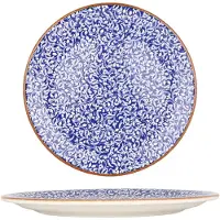 By Bone Dinerbord edera cobalt porselein 30 cm set van 6