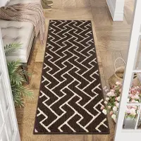 Famanu Deurmatten voor binnen,50x150cm,Antislip Achterkant,Vuilvangmat,Absorberende Antislipdeurmat voor Ingang,Binnen,Kkeuken, Voordeur,Huisdieren en Tuin (Dark Brown)