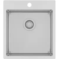 Ausmann Oder Blue rvs spoelbak 45x50cm vlakbouw en opbouw met kraangatbank 1208957117