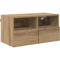 vidaXL TV Wandmeubels 4 st Artisan Eiken Bewerkt hout