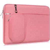 Famanu - 13-13,3 inch waterdichte laptophoes met PU, beschermende roze sleeve met accessoirevak voor Air/Pro