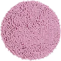 Famanu – Premium Chenille badmat rond (Ø 56 cm) • ronde vezelmat van bijzonder zachte vezels • absorberend en wasbaar • douchemat - badkamertapijt • kleur: roze