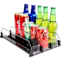 Markenlos – Automatisch Blikjes Organizer Koelkast Blikjes Dispenser Kan Organisator Bierblikjes Organizer Voor Koelkast 15 Bier Soda Drankjes Blikjes