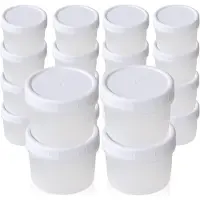 Famanu – 20 stuks kleine vriesdozen, 7 x 6 x 6 cm, deli containers, plastic dozen met deksel, herbru