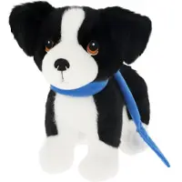 Keel Toys Puppy Love in lead Border Collie - 23 cm - Dieren knuffelbeesten