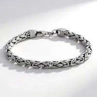 Cavill - Zilveren Armband 925 Sterling Zilver - Gerhodineerd - Karabijnsluiting - Kunstig Verweven Ontwerp - Stijlvolle Armband Dames & Heren