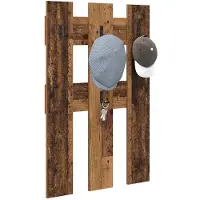 vidaXL Wandgemonteerde kapstok Muurmontage Oudhout 65 x 3 x 100 cm