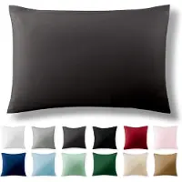 Famanu - Kussenslopen 40x60 cm antraciet, 100% katoen renforcé met YKK ritssluiting, hypoallergeen zonder chemicaliën, set