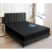 Famanu - Matrasbeschermer 180x200 cm, ademend, waterdicht, vochtwerend – Zwart