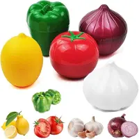 Famanu - Fruit en Groente Opslag Containers Herbruikbare Koelkast Doos Opslag Kommen Saver Houder Keeper voor Groene peper, ui, Tomaat en knoflook, Koelkast Groente Crisper