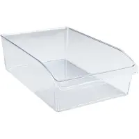 Markenlos - Koelkast-organizer L, opbergdoos voor koel- en voorraadkast voor het sorteren van levensmiddelen, transparant design, 20 x 9,5 x 31 cm, van robuust PET