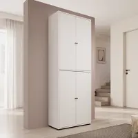 Meubella - Deacon - Schoenenkast - Wit - 70x33x190 cm
