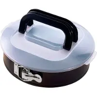 Famanu – Springvorm Ø 26 cm ronde taartvorm met platte bodem en deksel ideaal voor transport en bewaren