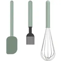Mepal Bakset 3-delig (spatel groot + kwast + garde groot) Chef it - Set voor bakkers - Hittebestendig - Vaatwasmachinebestendig - Keukengerei - Nordic sage