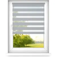 Time4blinds dag en nacht dubbel rolgordijn mini - raamrolgordijn dag en nacht - rolgordijn zonder boren - zonwering - rolgordijnen voor slaapkamers - 900x2500 - Grijs - Links