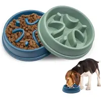 Famanu - Anti-schrokbak voor honden, 20,7 x 4,6 cm, anti-schrokbak voor honden en katten, met rubberen voeten, slow feeder hond voor een gezonde voeding van kleine en middelgrote huisdieren