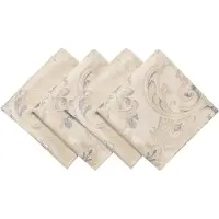 Famanu - Stoffen Servetten – 4 stuks 45x45 cm – Champagnekleurig – Luxe Herbruikbare Servetten voor Tafel of Restaurant