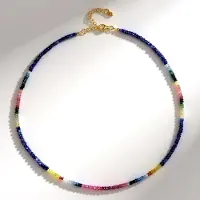 Cavill - Verstelbare Zilveren Halsketting - 925 Sterling Zilver Verguld - 0 291 ct Natuurlijke Saffier - Elegante Fancy Edelstenen