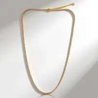 Cavill - Zilveren Halsketting - 925 Sterling Zilver Verguld - Witte Topaas 4,07 ct - 266 Ronde Geslepen Stenen - Tijdloze Luxe 45,7 cm