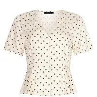 Ydence Dames Tops & T-shirts Top Luna - Ecru - Maat L