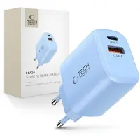 TechProtection USB-C 2 Poort Oplader 20 Watt Blauw