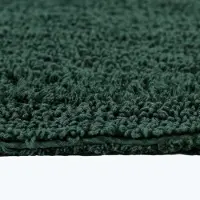 Famanu – Wc-mat en badmat van katoen - 50 x 55 cm - mosgroen - absorberend en antislip - comfortabel voor badkamer en toilet - wasbaar en duurzaam