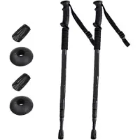 Famanu - Telescopische Nordic Walking stokken – verstelbaar en lichtgewicht – zwart design