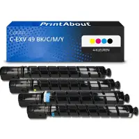 PrintAbout Huismerk Canon C-EXV 49 BK/C/M/Y Toner 4-kleuren Multipack