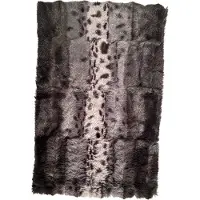 AWR Fashionable Fleece Dames Sjaal / Thermo Scarf | Ronde Warme Sjaal - Tijger-Wit