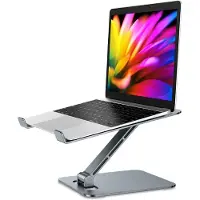 Famanu – Laptopstandaard - inklapbaar - - pc-houder met verstelbare hoogte - geventileerd - laptopstandaard voor laptops - compatibel met MacBook Air - andere tablets van 10-16 inch - grijs