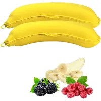 Famanu – Set van van van 2 bananenhouders – Ademende fruitzakken – Herbruikbare tassen voor keuken of onderweg