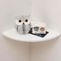 Famanu - Witte wandplank van eikenhout, 17,8 cm breed, zwevend design voor woonkamer of keuken