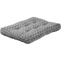 Famanu – Pluche Huisdierbed met Kleurverloop – Zacht Ligbed in Mokka met Spiraalpatroon, Geschikt voor Katten en Kleine Honden, Lengte 45,7 cm