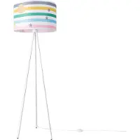Paco Home Paco HomeVloerlamp Slaapkamer Lampenkap Ronde Stoffen Lamp Vloerlamp Veelkleurig E27