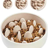 Famanu – Langzame Voerbak voor I 0,8L - Vaatwasserbestendige Slingerbak I Anti-Slip Slow Bowl voor Grote I Voeding Bord