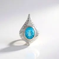 Cavill - Zilveren Hanger - 925 Sterling Zilver Geplatineerd - 2,86 ct Paraiba Blauwe Topaas Ovaal - Luxe Tijdloos Elegant - 27x18 mm