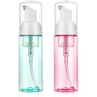 Famanu – Schuimpompflessen 60 ml – Navulbare reisdispensers – Set van 2 – Groen en roze