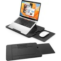 Famanu - Draagbare laptoplade met uitschuifbare muismat – 3 verstelbare hoeken – tot 15,6 inch laptop