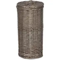 Famanu - Toiletrol Opbergmand Riet Smal, vintage badkamer organizer voor meerdere rollen
