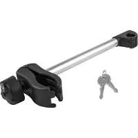 Markenlos Wandhouder met slot, zwart-zilver design