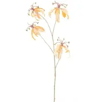 Buitengewoon Boet Gloriosa lily spray ardesio geel 85 cm kunstbloem