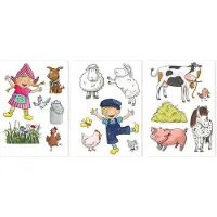 Fien & Teun Fien en Teun Muurstickers - Dieren - 29,7x21cm - Multi