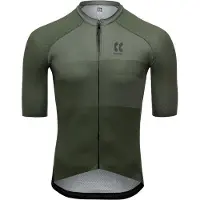 Kalas Passion Z1 Fietsshirt Heren Khaki Maat 2/S + Gratis Nekkraag Rood