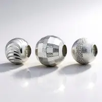 Cavill - Elegante Hanger - 925 Sterling Zilver Geplatiniseerd - MonoSono Collectie - Matte & Glanzende Afwerking - Tijdloos Parelstructuur Design