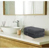 Famanu - 8-delige handdoekenset met 2 badhanddoeken, 2 handdoeken en 4 washandjes, hotelkwaliteit – Grijs
