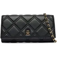 Tommy Hilfiger Clutch 'Quilted TH Monogram Chain Strap' zwart