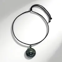 Cavill - Labradoriet Halsketting 105 ct Fancy Slijpsel 18 ct Ronde Kralen - 925 Zilver - Verstelbaar 50-70 cm - Blauwgroen