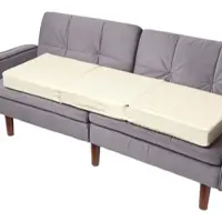 Homescapes bankkussen 150 x 50 cm voor 3-zits, crème - groot orthopedisch zitkussen