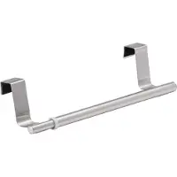 Famanu – Uittrekbare handdoekhouder voor keuken en badkamer, zonder boren, roestvrij staal, 36-60 x 7 x 6 cm, ideaal voor handdoeken